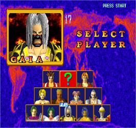 Select Screen for Battle Arena Toshinden 2.