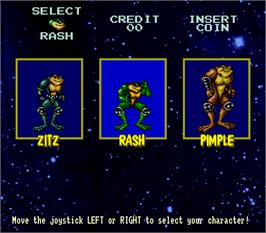 Select Screen for Battle Toads.