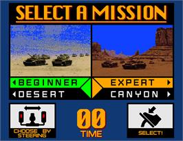 Select Screen for Desert Tank.