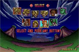 Select Screen for Dragonball Z 2 - Super Battle.