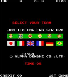 Select Screen for Exciting Soccer II.