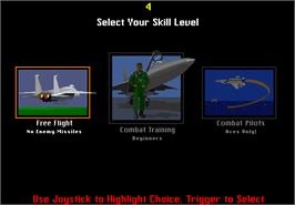 Select Screen for F-15 Strike Eagle.