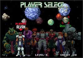 Select Screen for Galaxy Fight - Universal Warriors.
