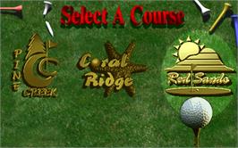 Select Screen for Golden Tee '97 Tournament.