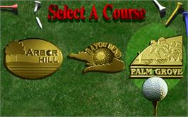 Select Screen for Golden Tee '98.