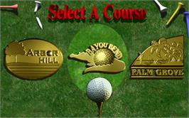 Select Screen for Golden Tee '98 Tournament.
