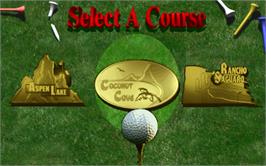 Select Screen for Golden Tee '99 Tournament.