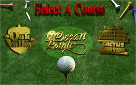 Select Screen for Golden Tee 3D Golf.