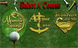 Select Screen for Golden Tee Classic.