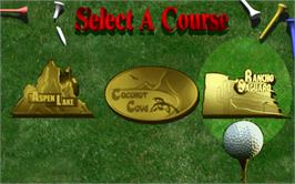 Select Screen for Golden Tee Royal Edition Tournament.