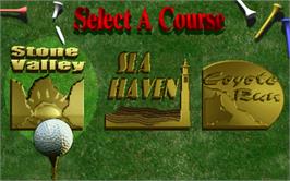 Select Screen for Golden Tee Supreme Edition Tournament.