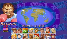 Select Screen for Hyper Street Fighter 2: The Anniversary Edition.