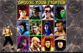 Select Screen for Mortal Kombat II.