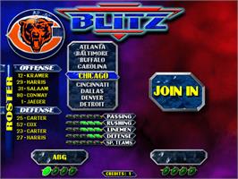 Select Screen for NFL Blitz.