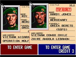 Select Screen for Operation Thunderbolt.