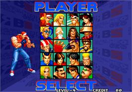 Select Screen for Real Bout Fatal Fury Special / Real Bout Garou Densetsu Special.