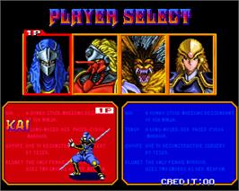 Select Screen for Shadow Force.