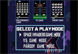 Select Screen for Space Invaders DX.