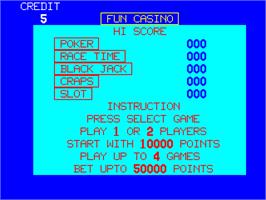 Select Screen for Status Fun Casino.