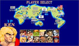 Select Screen for Street Fighter II': Champion Edition.