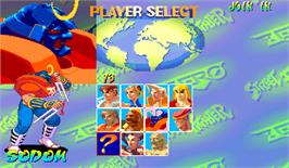 Select Screen for Street Fighter Zero.