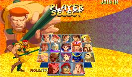 Select Screen for Street Fighter Zero 2 Alpha.