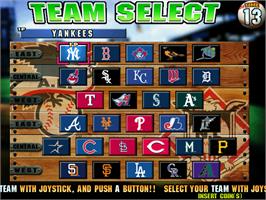 Select Screen for Super Major League '99.