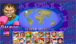 Select Screen for Super Street Fighter II Turbo.
