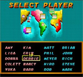 Select Screen for Super Tennis.