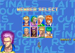 Select Screen for Taito Cup Finals.