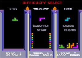 Select Screen for Tetris.