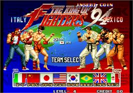 Select Screen for The King of Fighters '94.