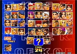 Select Screen for The King of Fighters '98 - The Slugfest / King of Fighters '98 - dream match never ends.