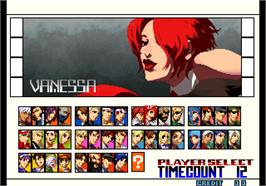 Select Screen for The King of Fighters 2001.