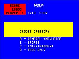 Select Screen for Triv Four.