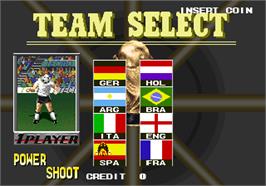 Select Screen for V Goal Soccer.
