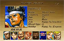 Select Screen for Virtua Fighter Remix.