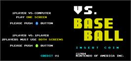 Select Screen for Vs. BaseBall.