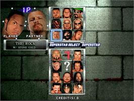 Select Screen for WWF Royal Rumble.