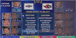 Select Screen for Wayne Gretzky's 3D Hockey.