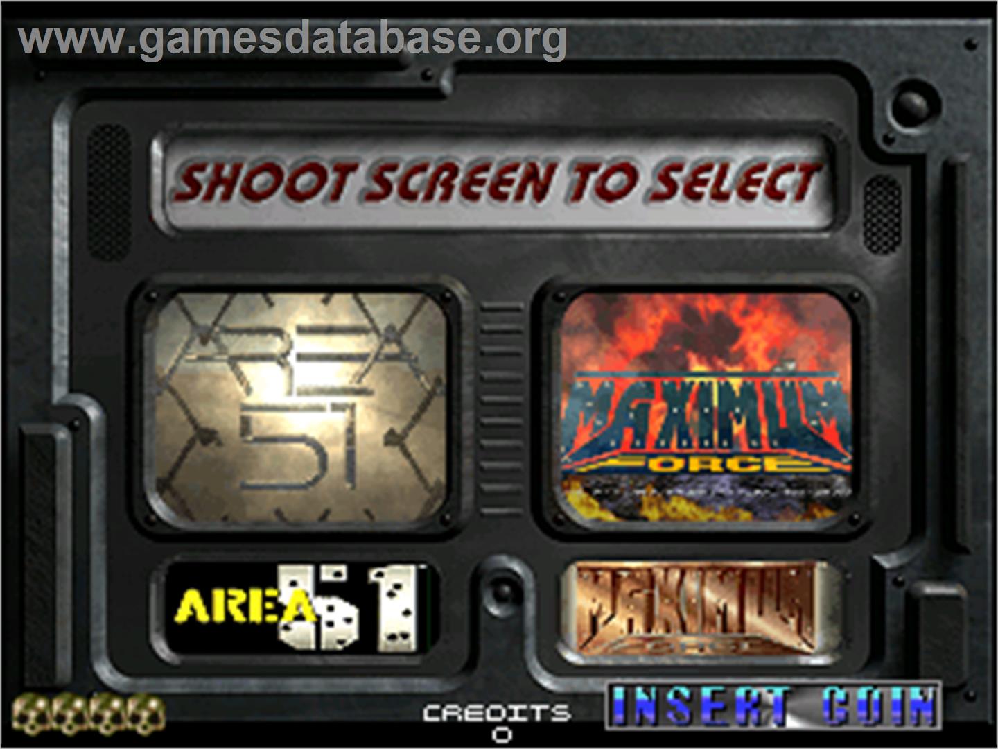 Area 51 / Maximum Force Duo v2.0 - Arcade - Artwork - Select Screen