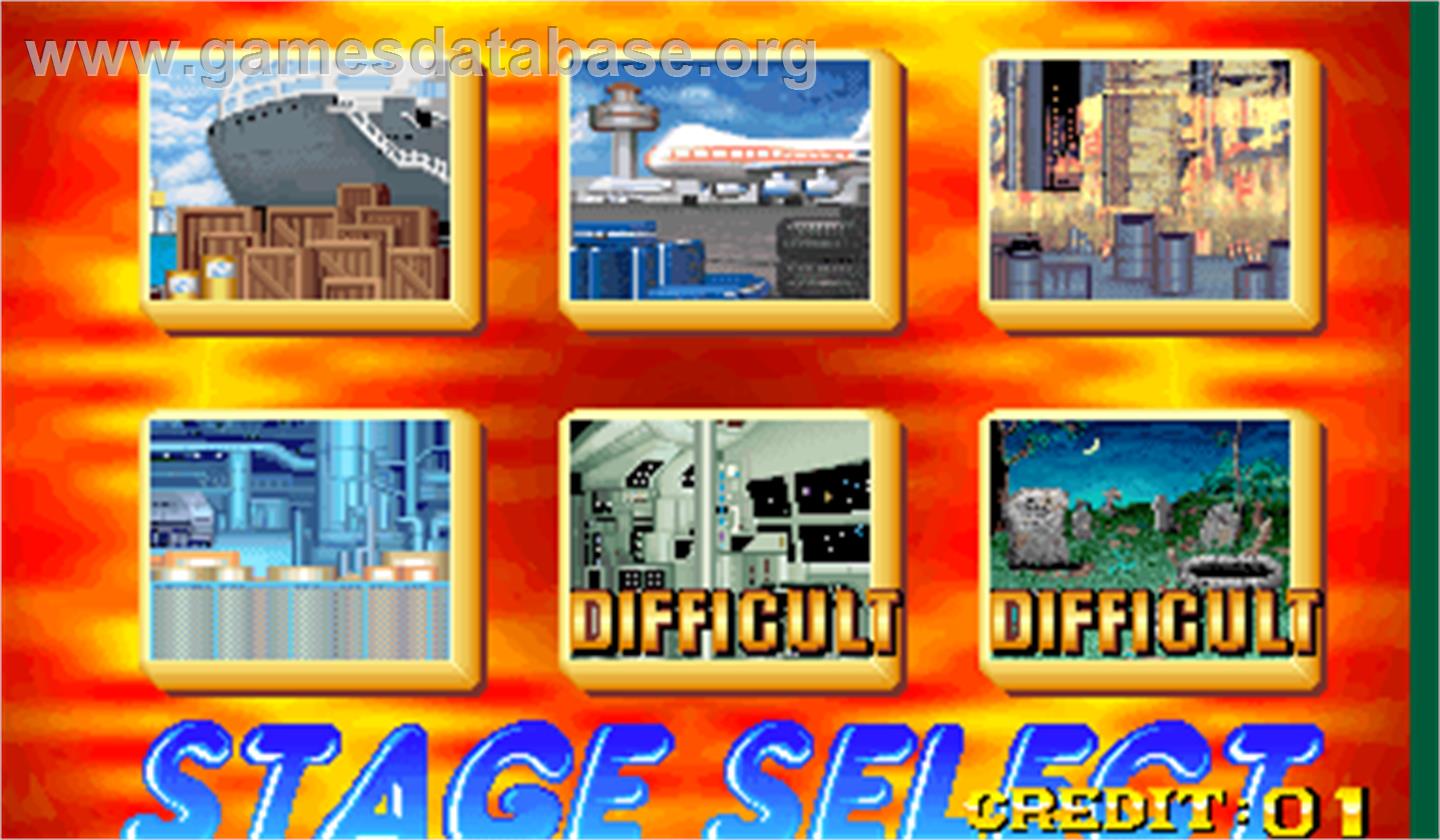 Crazy Fight - Arcade - Artwork - Select Screen