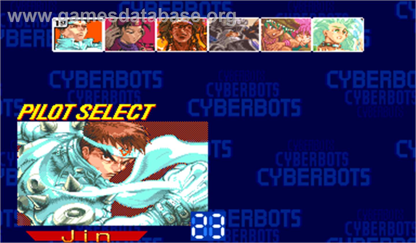 Cyberbots: Fullmetal Madness - Arcade - Artwork - Select Screen