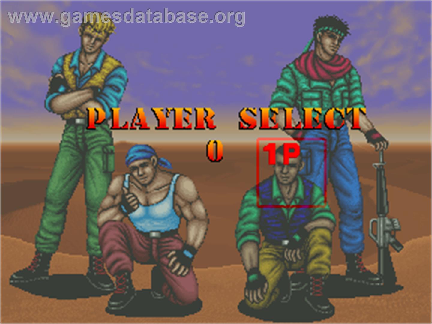 Desert Assault - Arcade - Artwork - Select Screen