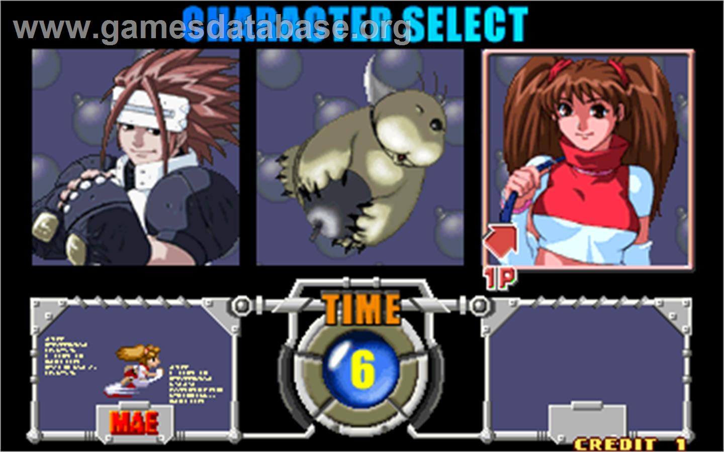 Dynamite Bomber - Arcade - Artwork - Select Screen