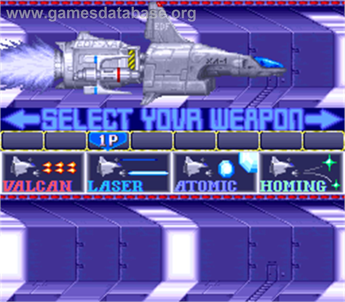 E.D.F. : Earth Defense Force - Arcade - Artwork - Select Screen