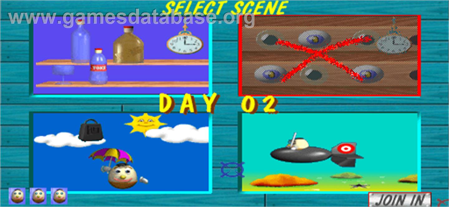 Egg Venture Deluxe - Arcade - Artwork - Select Screen