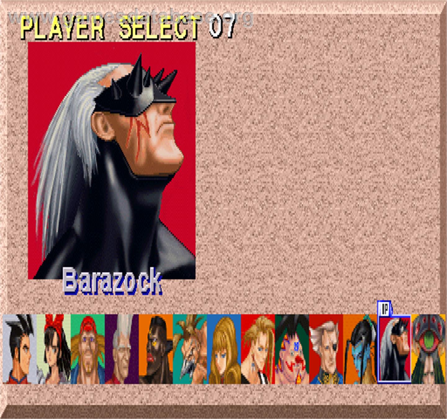 Fighters' Impact A - Arcade - Artwork - Select Screen