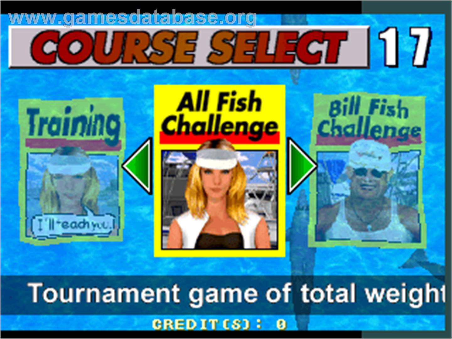 Fisherman's Bait - Marlin Challenge - Arcade - Artwork - Select Screen