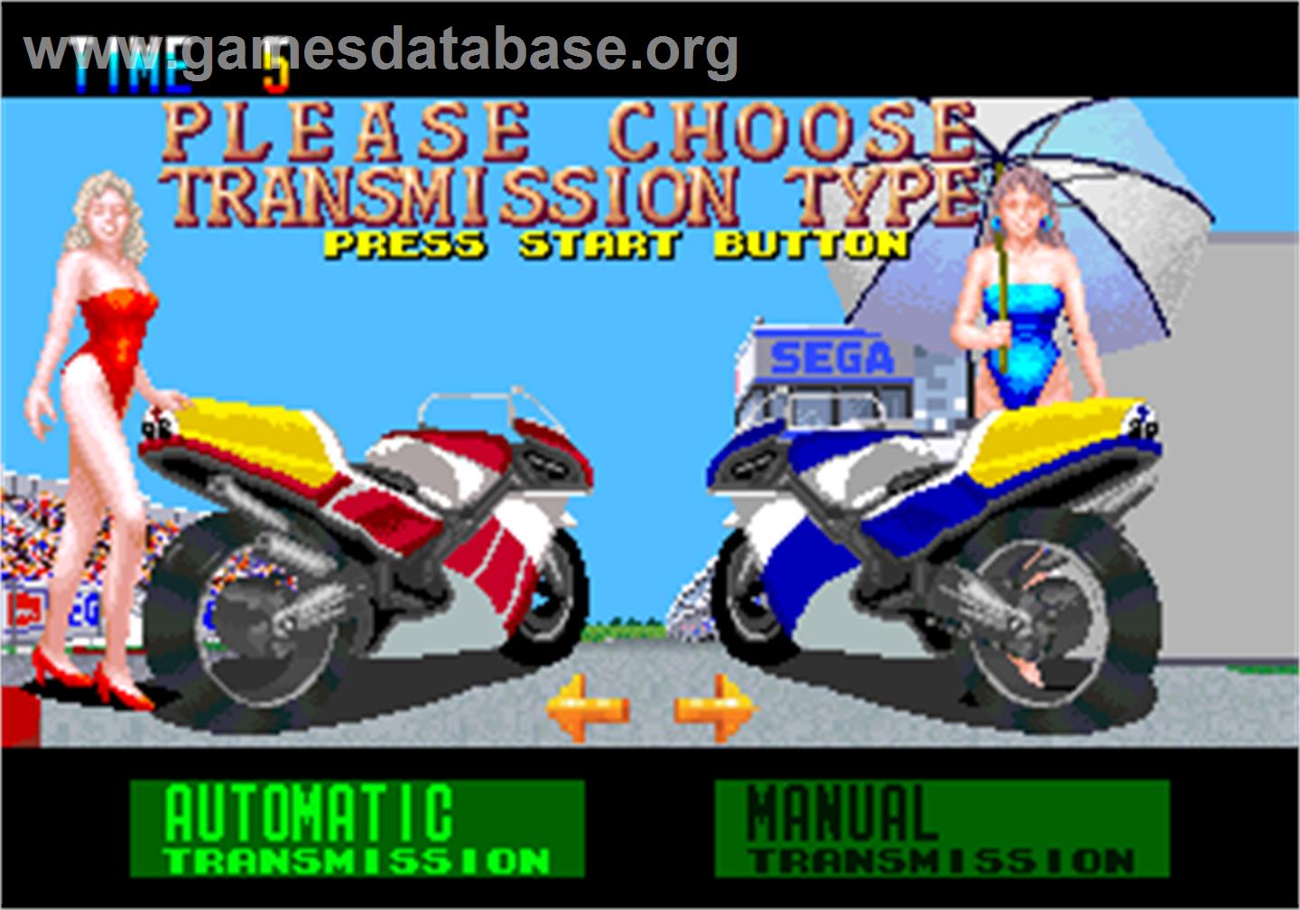 GP Rider - Arcade - Artwork - Select Screen